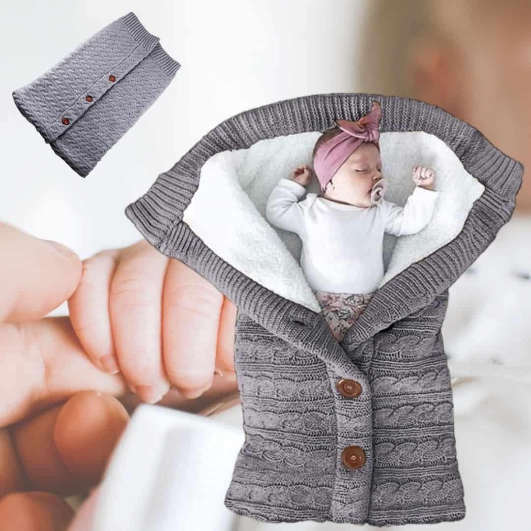 Πλεκτή κουβέρτα Swaddle για μωρά