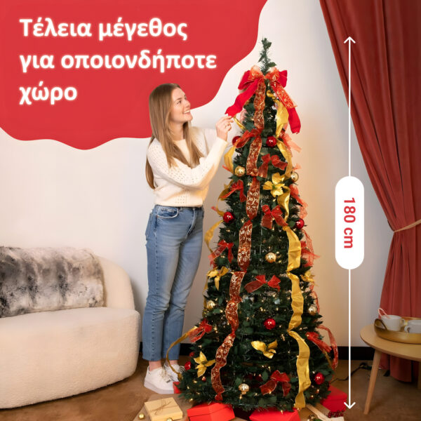 InstaTree™ Τρισδιάστατο Χριστουγεννιάτικο Δέντρο (180 εκ x 65 εκ) - Image 3