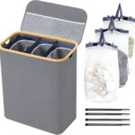 LaundryEase™ - Καλάθι ρούχων με τρία διαμερίσματα