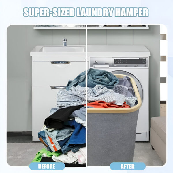 LaundryEase™ - Καλάθι ρούχων με τρία διαμερίσματα - Image 4