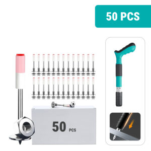 Καρφιά για RIVETSLAMMER™ – 50 τεμ. σπειρωτά χαλύβδινα καρφιά για σκυρόδεμα, στρογγυλός σχεδιασμός 7,3 mm